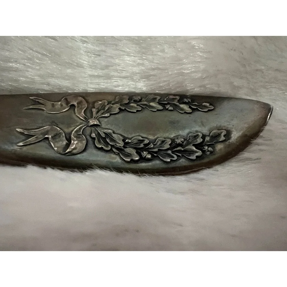 Rockford Silver Plate Cold Meat‎ Fork Laurel Wreath Ribbon Victorian Edwardian